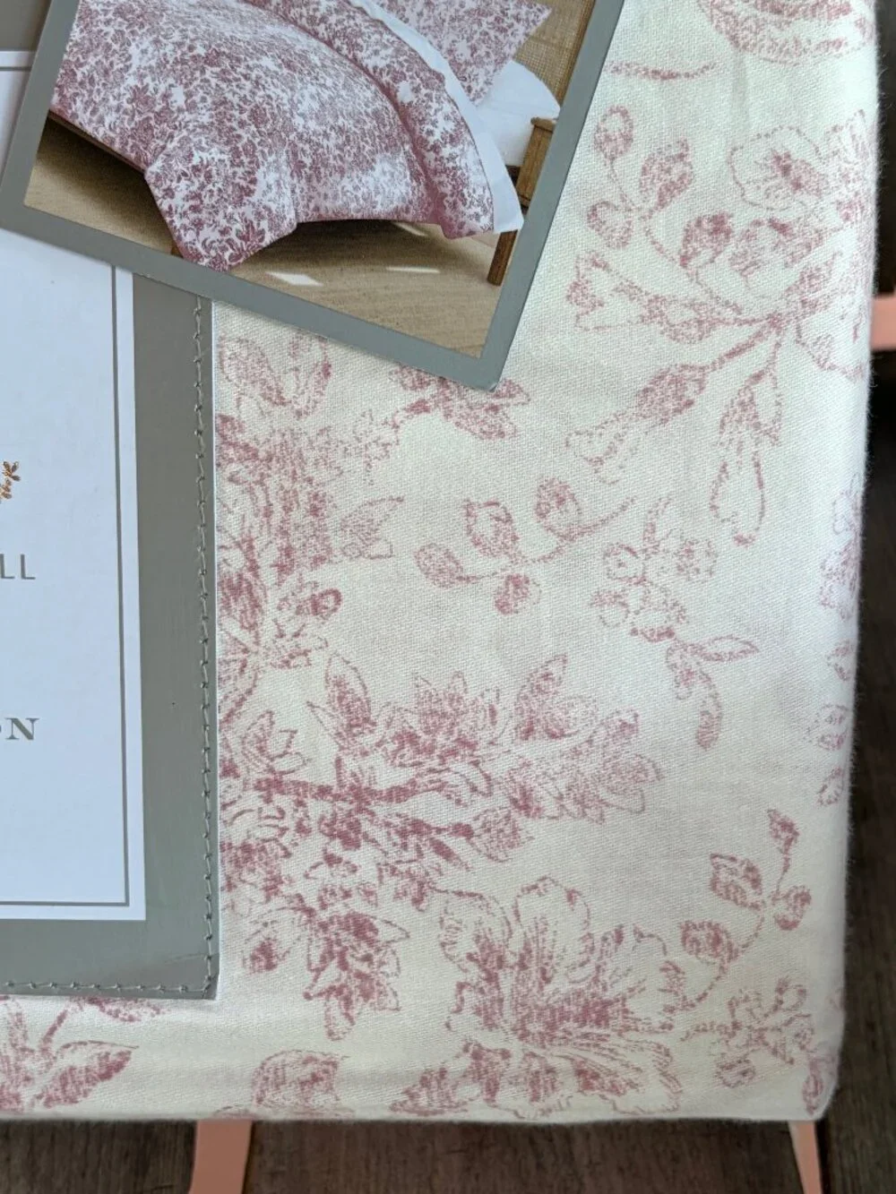 Rachel Ashwell Shabby FULL QUEEN Size Cotton Duvet Set Distressed Red Floral